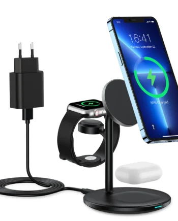 Choetech Trådløs Oplader  - -  Til Iphone  Airpods Og Watch  15w  Sort