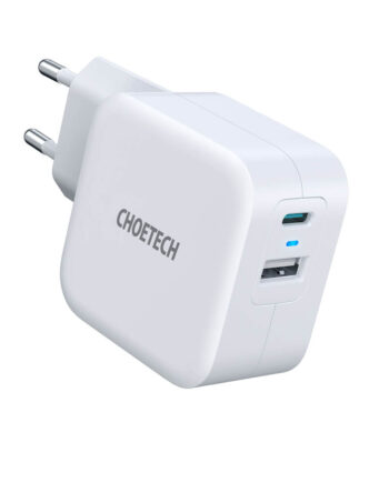 Choetech Usb-  Pd Og Usb-  Qc Vægoplader  38w  Hvid