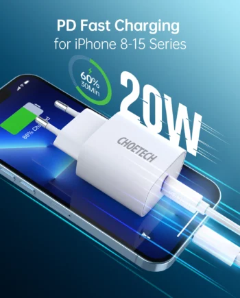 Choetech Usb-  Pd Vægoplader  20w  Hvid