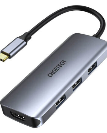 Choetech  - -  Usb-  Hub  Usb     4k Hdmi  100w Pd  Grå