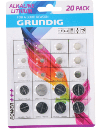 Grundig Cr Batterier Lithium  20 Stk  Blandede