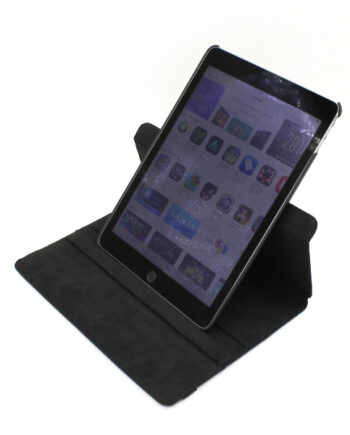 Ipad Cover Rotating Pu Læder  Ipad Air Air2      Sort