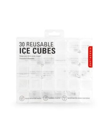 Kikkerland Clear Reusable Ice Cubes   30