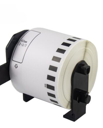Kompatibel Brother Papirlabel  62mm   30 48   Sort   Hvid