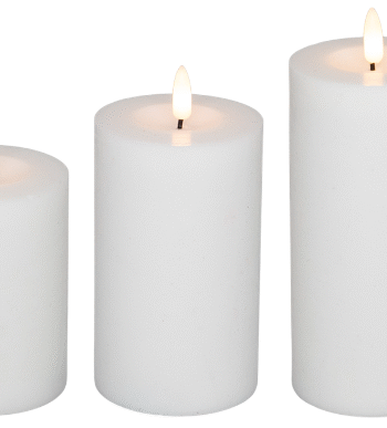 Led Bloklys  Hvid    Pak Inkl  Fjernbetjening