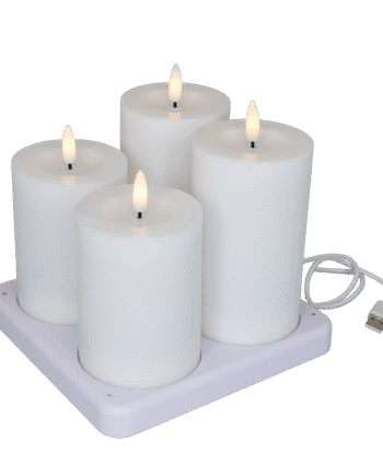 Led Bloklys  Hvid    Stk  Genopladelige