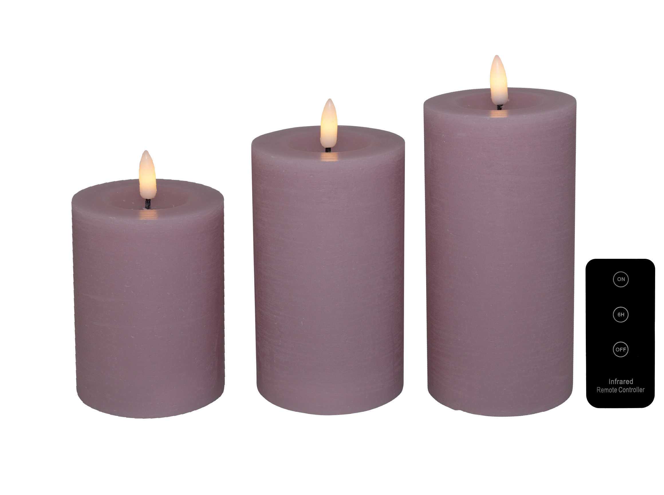 Led Bloklys  Rosa    Pak Inkl  Fjernbetjening