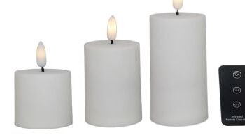 Led Bloklys Udendørs Bloklys   Dia     Cm  Hvid    Pak Inkl  Fjernbetjening