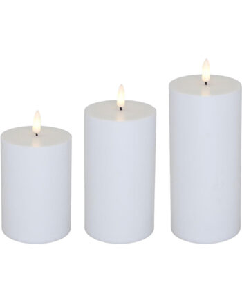 Led Bloklys Udendørs  Hvid   -pak  Inkl  Fjernbetjening