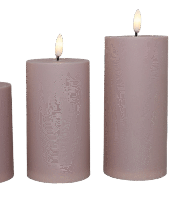 Led Bloklys Udendørs  Rosa    Stk  Inkl  Fjernbetjening