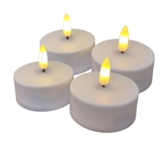 Led Fyrfadslys Lampelys Store Hvid Stk Plast