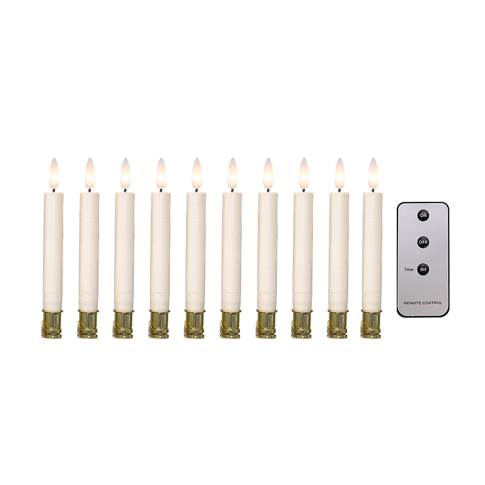 Led Juletræslys Special Sokkel Til Georg Jensen Hvid 10 Stk Inkl Fjernbetjening