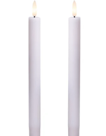 Led Kronelys  22   Cm  Hvid    Stk