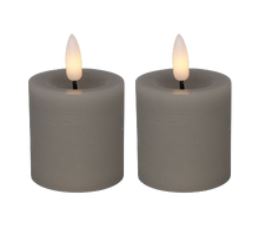Led Mini Bloklys    8x5 Cm  Grå    Stk    Timer