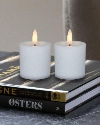 Led Mini Bloklys    8x5 Cm  Hvid    Stk    Timer