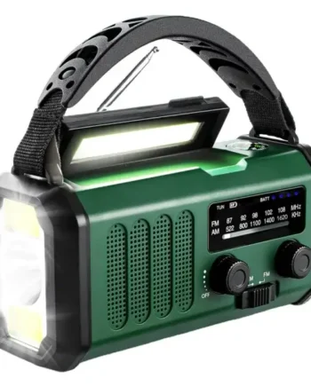 Lippa Fm Nødradio   Solcelle Powerbank 10 000 Mah  Grøn