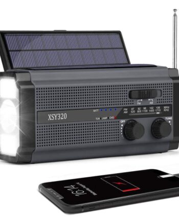 Lippa Fm Nødradio   Solcelle Powerbank   500 Mah  Sort