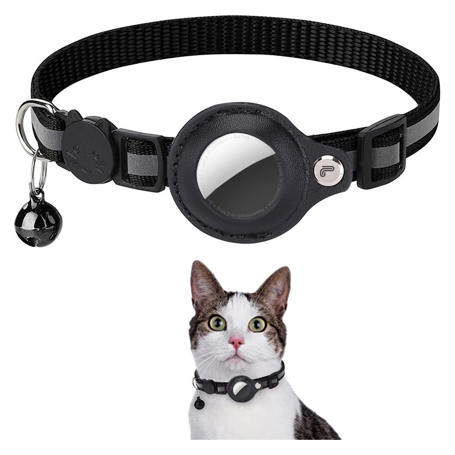 Lippa Halsbånd Til Katte For Airtag Og Smart-finder 22-32cm Sort