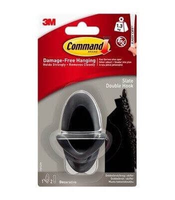 3m Command Dobbeltkrog Skiferfinish