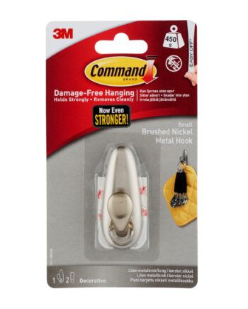 3m Command Forever Classic Lille Metalkrog Børstet Nikkel