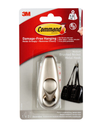 3m Command Forever Classic Mellemstor Metalkrog Børstet Nikkel