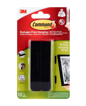3m Command Klæbestrips Til Billedophæng Sort    Store