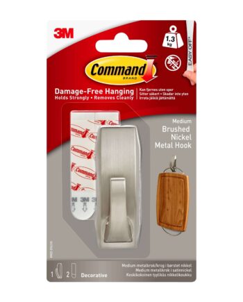 3m Command Mellemstor Metalkrog Børstet Nikkel