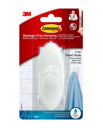3m Command Stor Håndklædekrog Til Vådrum