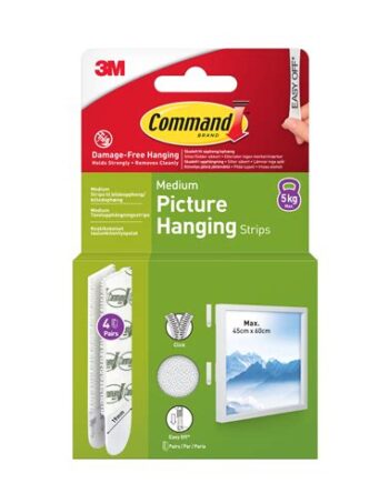 3m Command Strips Hvide Medium    Sæt