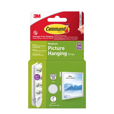 3m Command Strips Hvide Medium Sæt