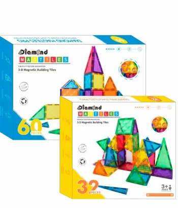 Magnetic Tiles Byggesæt Sampak  32   60 Dele