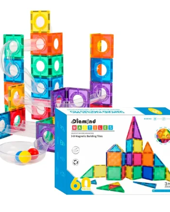 Magnetic Tiles Kuglebane 88 Stk   60 Stk Byggesæt