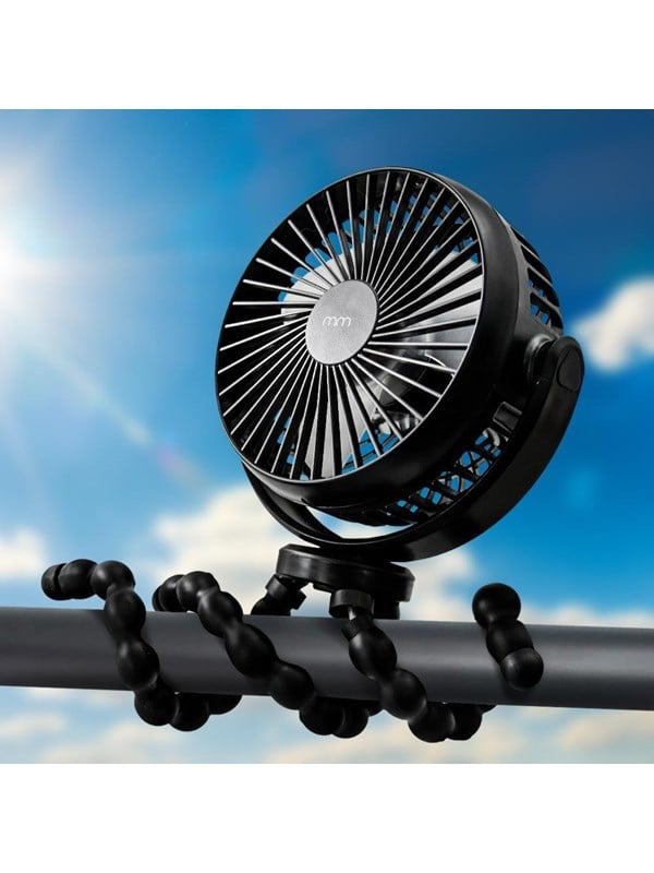 Mikamax Flex Fan 5200mah Powerbank Fleksibel Ventilator Med Blæksprutteben