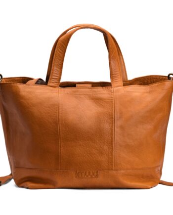 Muud Hiba Taske Med Lynlås Læder  Whisky