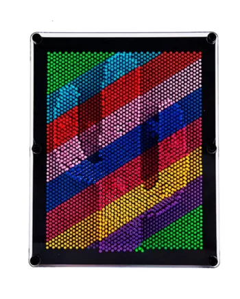 Pinart 3d Pladekunst  Sort Rainbow