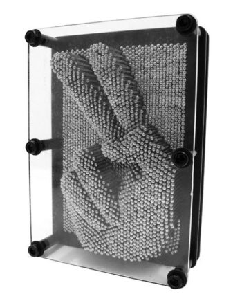 Pinart 3d Pladekunst  Sort Sølv