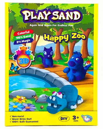 Play Sand Kinetisk Legesand Happy Zoo  500      Farver