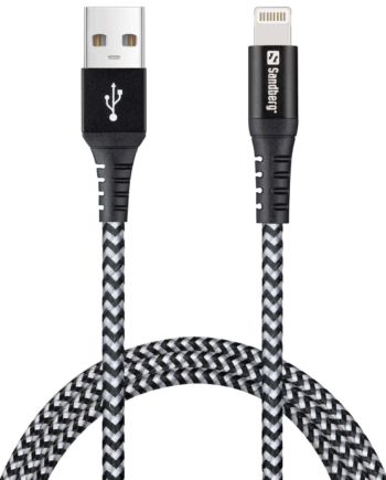 Sandberg Survivor Usb Lightning Kabel       Sort