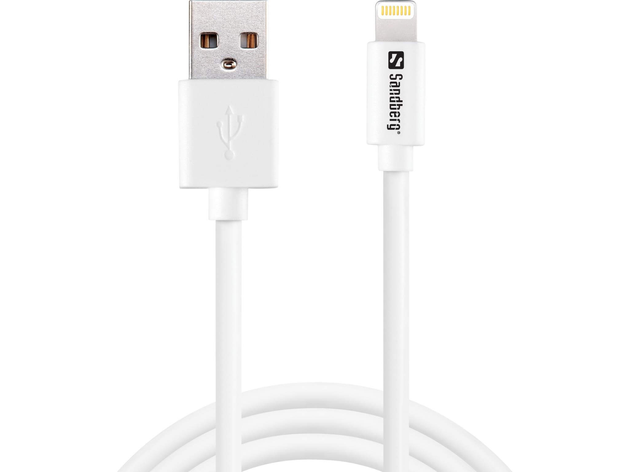 Sandberg Usb Lightning Kabel Hvid