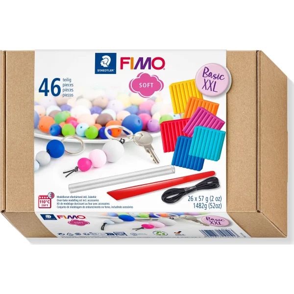Staedtler Fimo Modelleringsler Soft Basis Værktøj 46 Dele