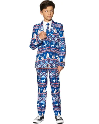 Suitmeister Boys Christmas Blue Nordic