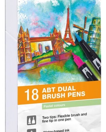 Tombow Abt Dual Brush 18p-  Pastel  18 Stk  Tusch Med Dobbeltspids