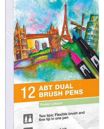Tombow Abt Dual Brush 12p-  Pastel  12 Stk  Tusch Med Dobbeltspids