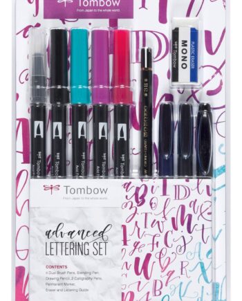 Tombow Hand Lettering Set Advanced  10 Forskellige Produkter Til Håndskrift Samt En Guide