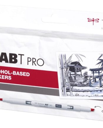 Tombow Marker Abt Pro Tusch Med Dobbeltspids  12 Stk Grå