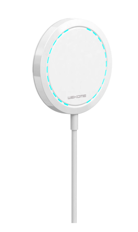 Trådløs Magnetisk Lader Lys 15w Magsafe Kompatibel Hvid