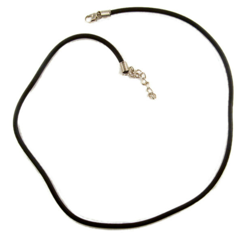 Mm Gummi Med Kæde  Sort