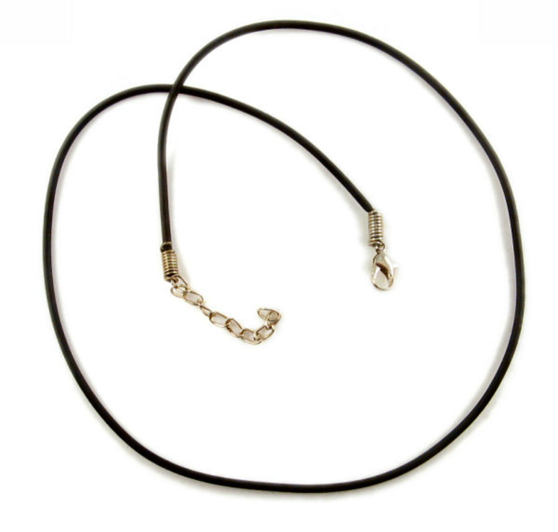 Mm Gummi Med Kæde  Sort