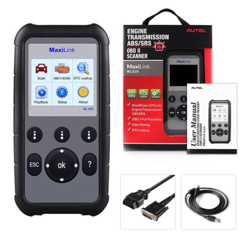 Autel Maxilink Ml629 Abs Srs Motor  Transmission   Can Obd2 Scanner