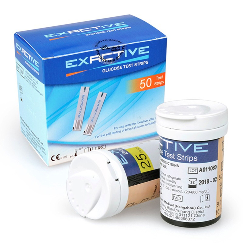 Exactiveâ  Vital Glucometer 50 Teststrimler  Uden Chip